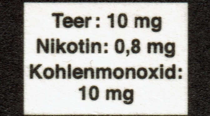 Tabakwerte Zigarette